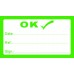 Safety OK Labels - GREEN - 70mm x 40mm - 250 LABELS PER ROLL